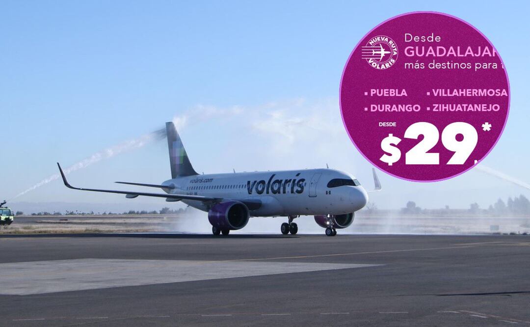 Viaja de Puebla a Guadalajara a bajo costo con Volaris | Foto: Gobierno del Estado/Volaris