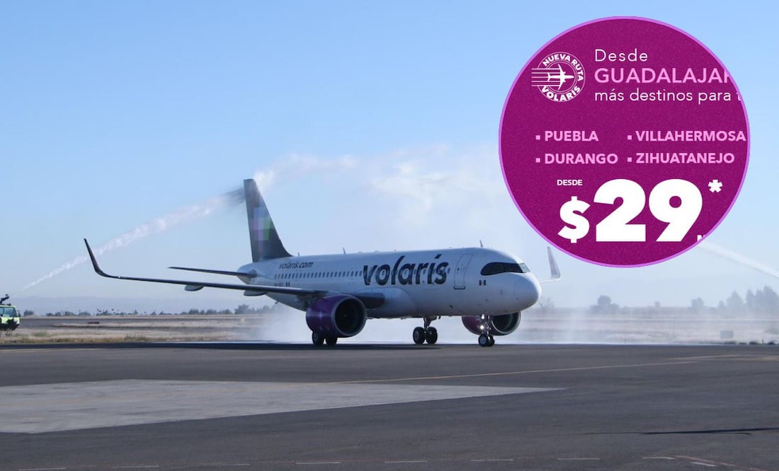 Viaja de Puebla a Guadalajara a bajo costo con Volaris | Foto: Gobierno del Estado/Volaris