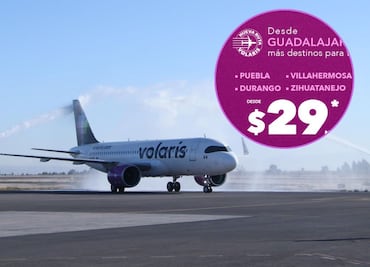 Boletos de avión Puebla-Guadalajara de Volaris a 29 pesos