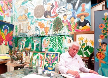 Gregorio Méndez, el pintor de Cuetzalan que dedica sus pinceladas a la alegría de vivir