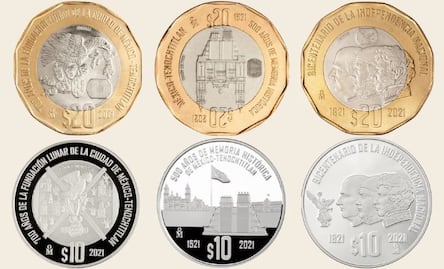 Cuánto pagan los bancos en México por las monedas conmemorativas