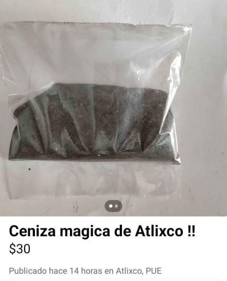 Cosas que han hecho los poblanos con la ceniza del Popocatépetl