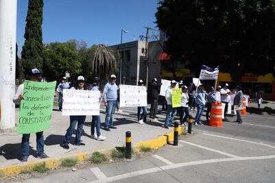 Por segundo día consecutivo protestan trabajadores del Poder Judicial en Puebla
