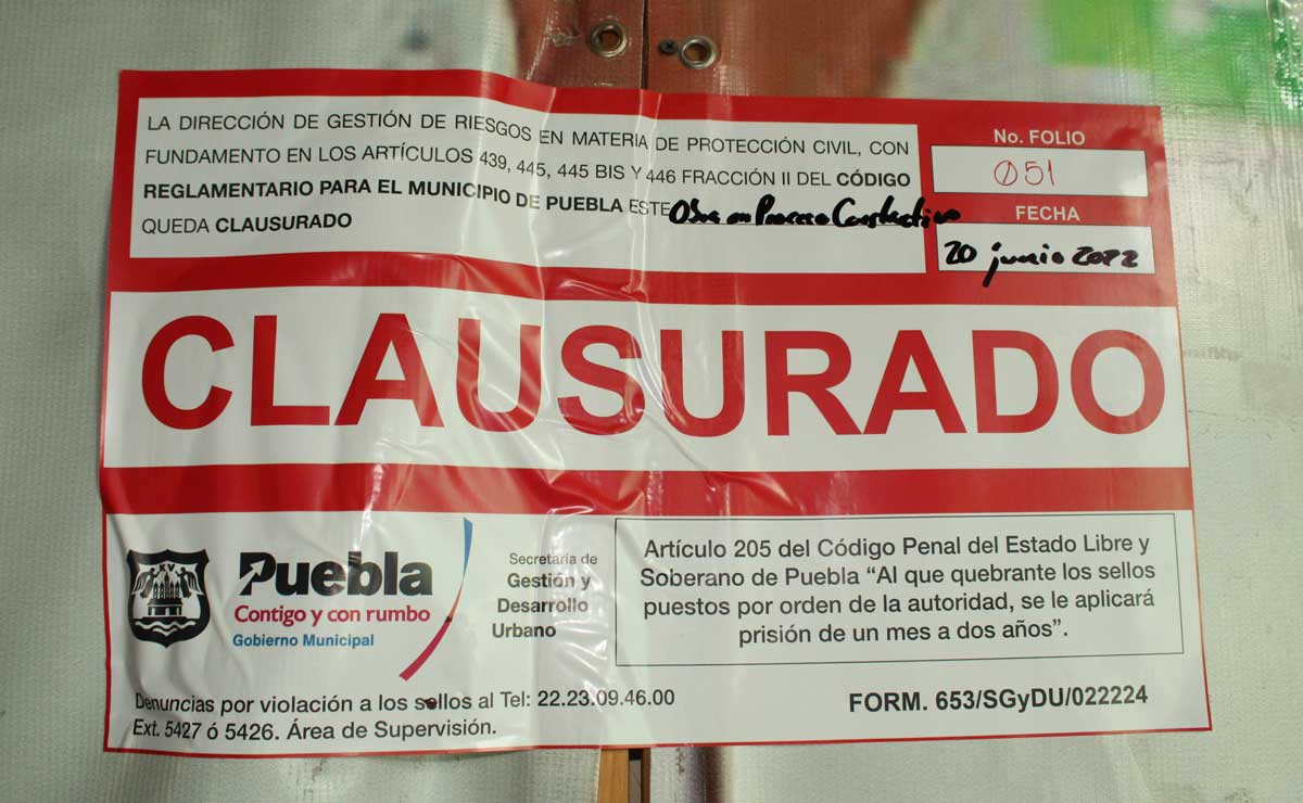 Más de 200 negocios han sido clausurados por incumplir protocolos de seguridad en Puebla