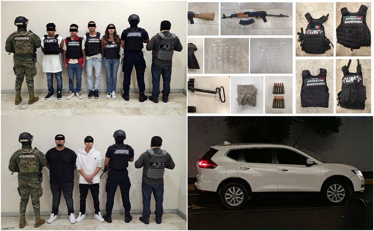 Con los ahora detenidos, dos de ellos originarios de Jalisco, se localizó una camioneta posiblemente relacionada en el homicidio de un policía estatal custodio | Foto: SSP