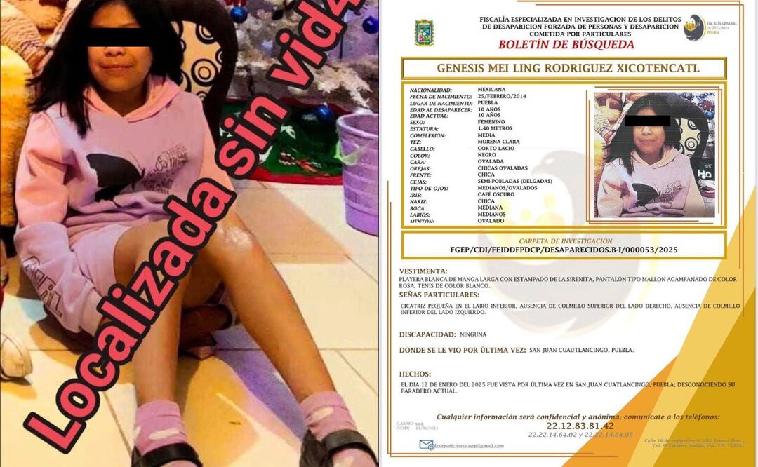 La niña Génesis fue asesinada en el municipio de Cuautlancingo