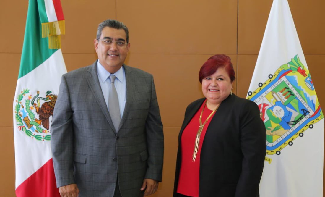 En redes sociales, el gobernador de Puebla informó de la designación de la nueva secretaría de Salud, Araceli Soria Córdoba | Twitter Sergio Salomón