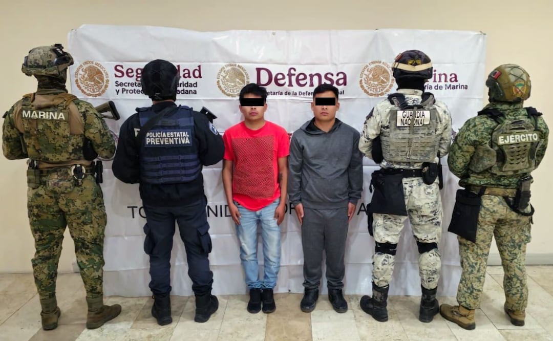 Capturan a "El Chaparro" y "El Manitas", acusados de robo con violencia a comercio en Puebla | Foto: Gobierno de Puebla.
