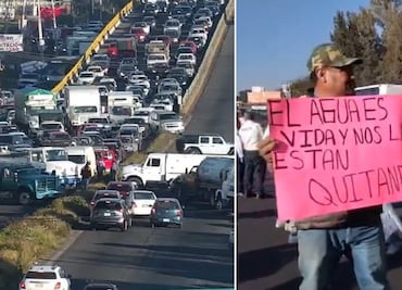 Piperos bloquean y desquician el tráfico en la autopista México-Puebla