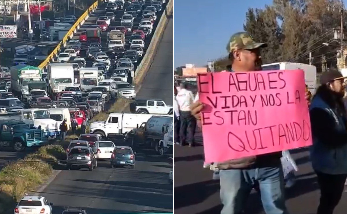 Piperos bloquean y desquician el tráfico en la autopista México-Puebla