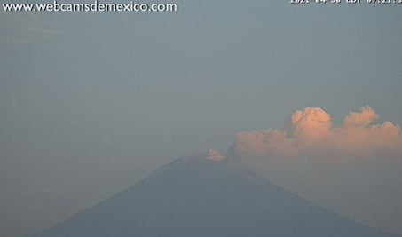 ¿Cómo amaneció el Popocatépetl? 30 de abril de 2021