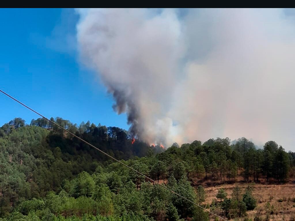 Voluntario pierde la vida al tratar de apagar el incendio en Ixtacamaxtitlán, Puebla.