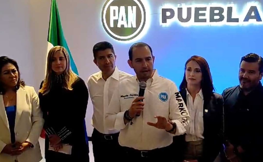 Marko Cortés reitera su respaldo al presidente municipal de Puebla, Eduardo Rivera | Captura de Pantalla