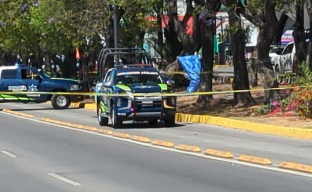 Un hombre de aproximadamente 25 años se quitó la vida en el camellón del Bulevar 5 de Mayo | foto: Agencia Es Imagen para El Universal Puebla