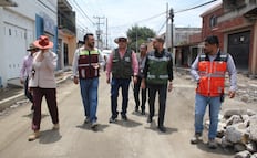 Supervisa Gobierno de Pepe Chedraui trabajos de rehabilitación vial en San Felipe Hueyotlipan
