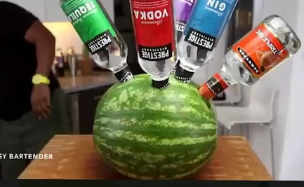 Así se prepara una sandía de vodka