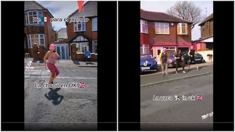 TikTok: Mexicana en Inglaterra pone a sus vecinos a bailar La Chona y se hace viral