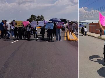 Manifestación en la presidencia municipal de Huejotzingo; exigen justicia para Alison