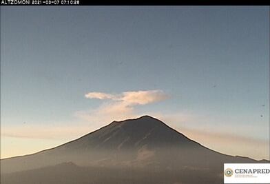 ¿Cómo amaneció el Popocatépetl? 7 de marzo 2021