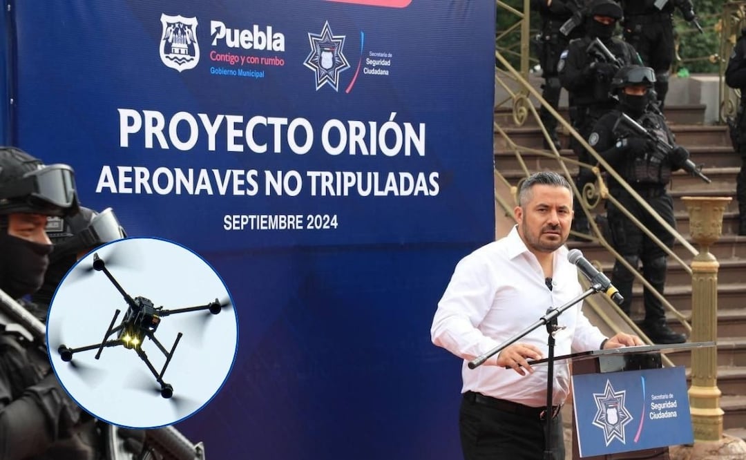Adán Domínguez encabezó la presentacion del Proyecto Orión | Foto: Ayuntamiento de Puebla