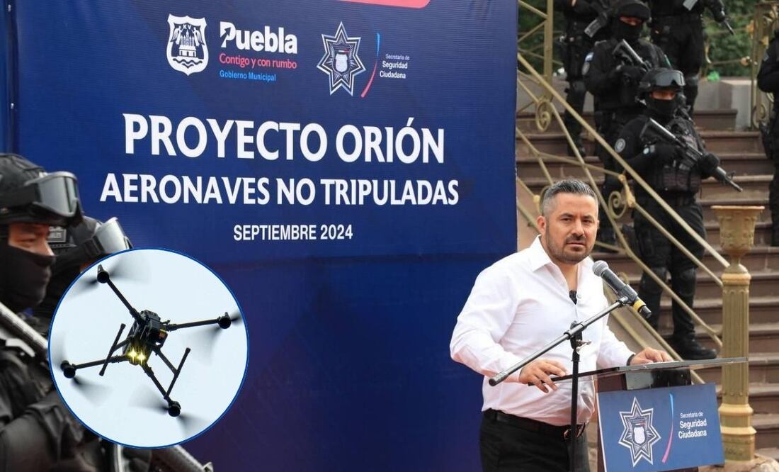 Adán Domínguez encabezó la presentacion del Proyecto Orión | Foto: Ayuntamiento de Puebla