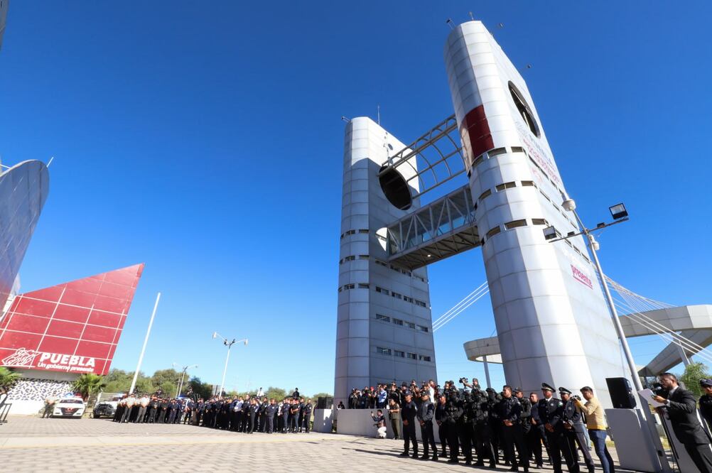 El gobierno de Puebla rehabilitó el arco de seguridad de Huejotzingo | Foto: Gobierno de Puebla