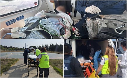 Ambulancia aérea agiliza atención médica a menor tras accidente en Puebla