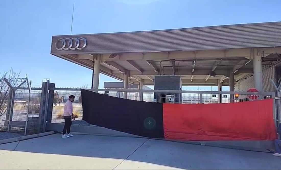 La huelga estalló en Audi este 24 de enero de 2024 | Foto: Captura Agencia Es Imagen para El Universal Puebla