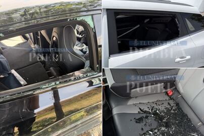 Dan cristalazo a autos de estudiantes de la UPAEP en Lomas de Angelópolis