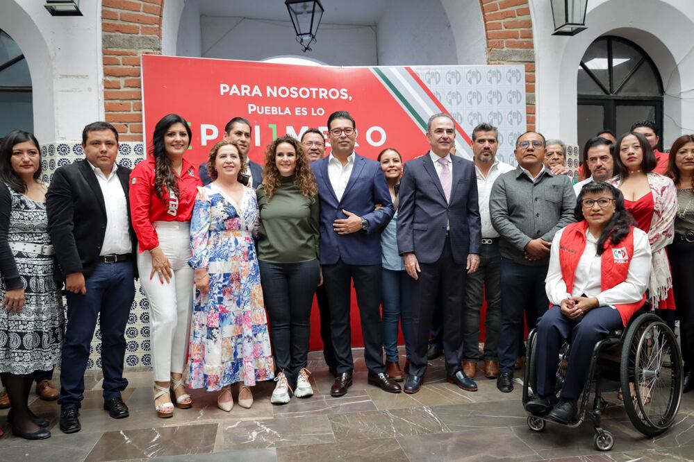 Este jueves 5 de octubre, Nancy de la Sierra visitó Puebla para hacer oficial su regreso al PRI | Foto: Agencia Es Imagen para El Universal Puebla
