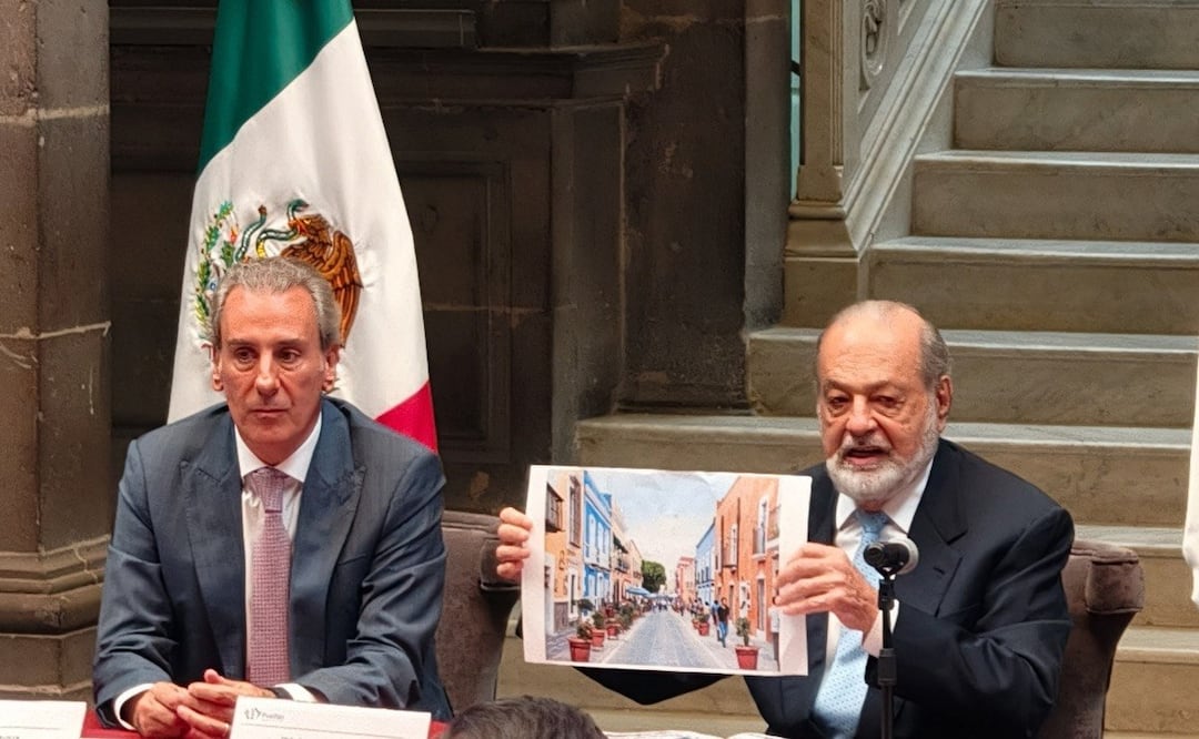 Carlos Slim presentó en Puebla un nuevo desarrollo inmobiliario en Paseo de San Francisco | Foto: Captura de video