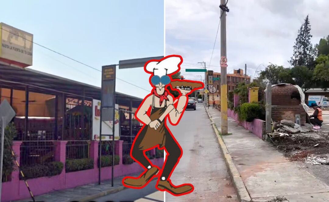 Juliu's Pizzas desapareció, el icónico restaurante de Puebla fue derribado | Foto: Capturas de video/Canva