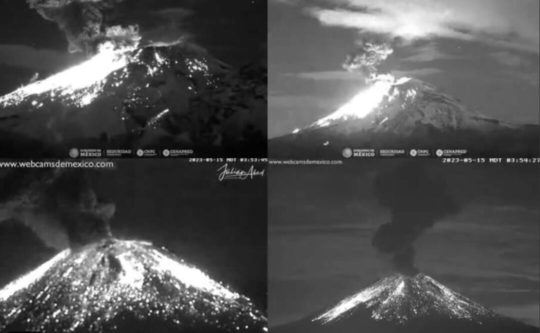 Estas son las más recientes explosiones del Popocatépetl. | Foto: Twitter @Emmanuel_ST_