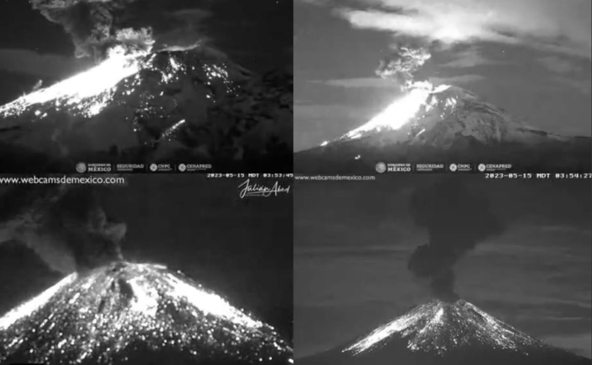 5 impactantes explosiones del Popocatépetl captadas en VIDEO