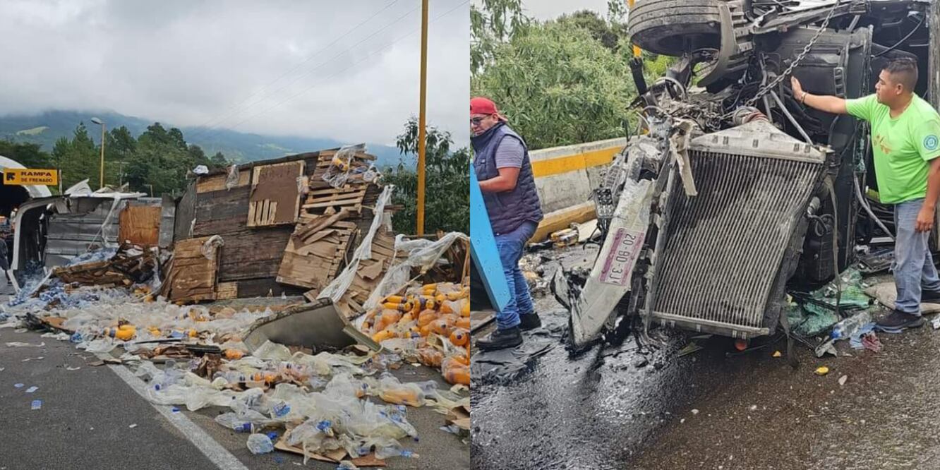 Percance de un tráiler en la autopista Acatzingo-Cordoba, provoca cierre carretero / Foto: En Reserva Noticias