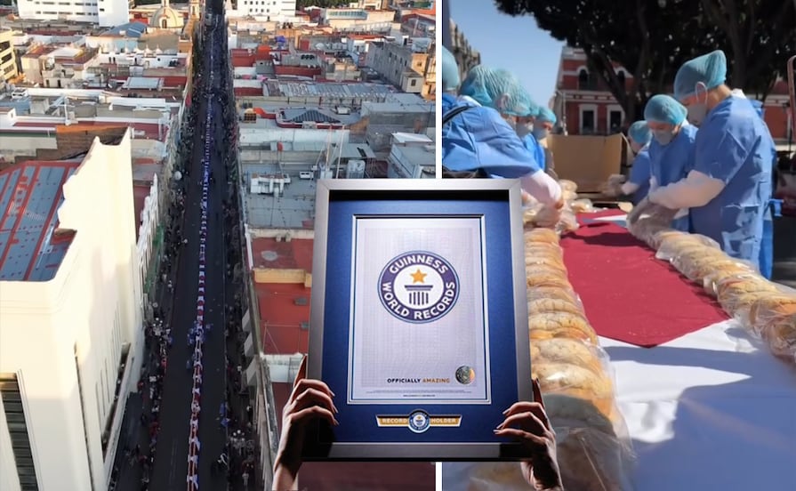 Puebla obtiene el Récord Guinness por hacer la Rosca de Reyes más grande del mundo
