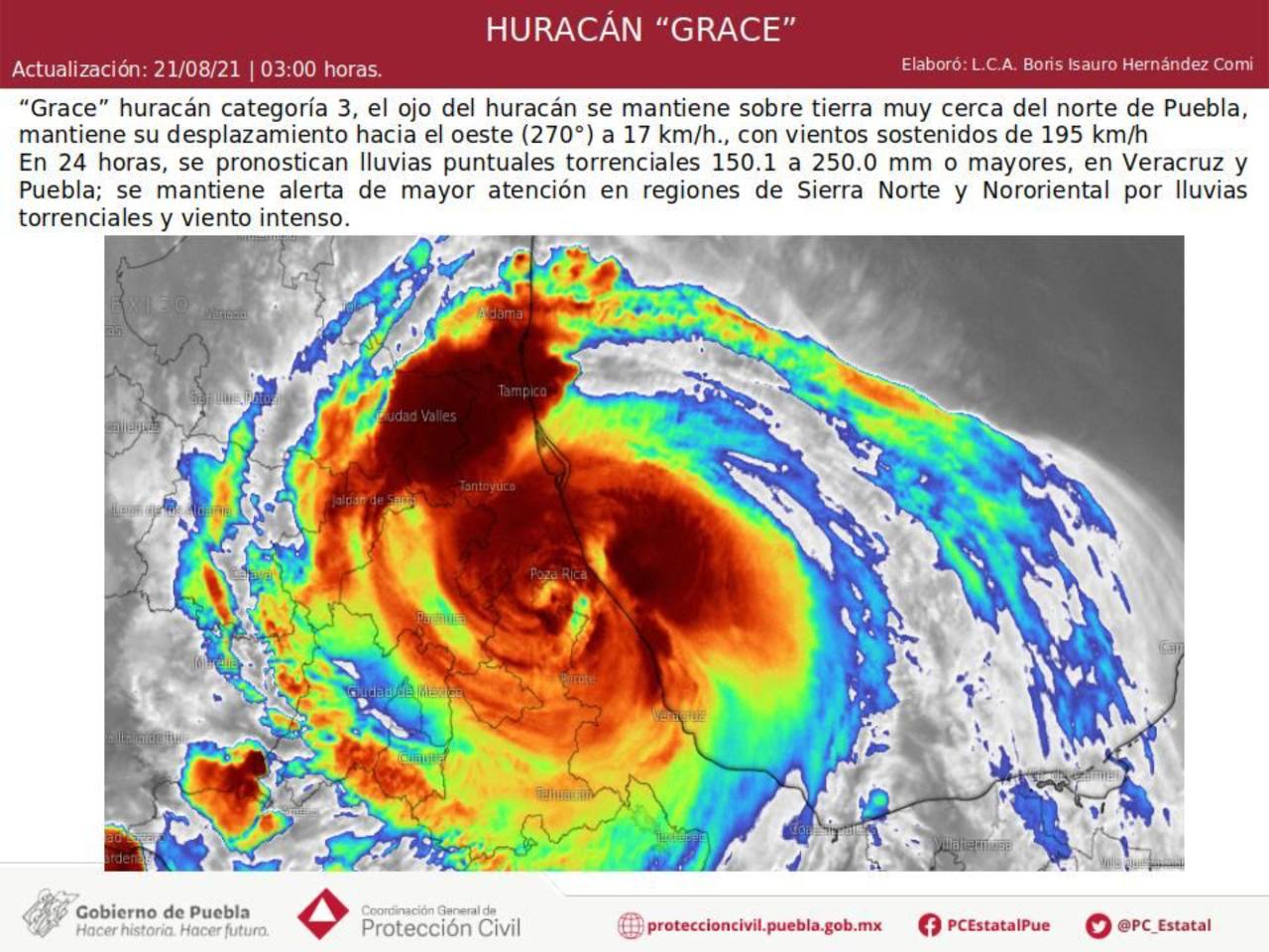 Incomunicados Huauchinango, Cuetzalan y Xicotepec por efectos de Grace