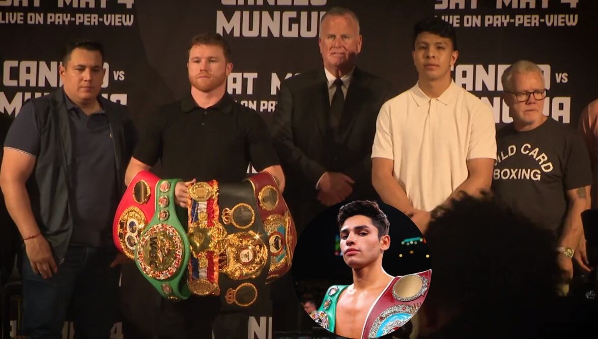 Ryan García despotrica en contra de 'Canelo Álvarez por elegir a Jaime Munguía para defender sus cinturones | Foto: Producción El Universal