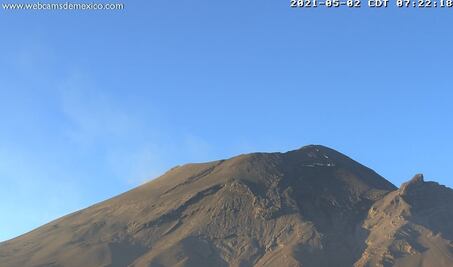 ¿Cómo amaneció hoy el volcán Popocatépetl? 2 de mayo 2021