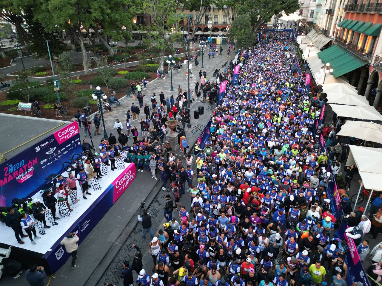 Este domingo 17 de octubre se llevó a cabo el Medio Maratón de Puebla | Fotos Ayuntamiento de Puebla