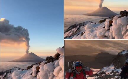 VIDEO Alpinista capta impresionante fumarola de Don Goyo desde el Iztaccíhuatl y se viraliza