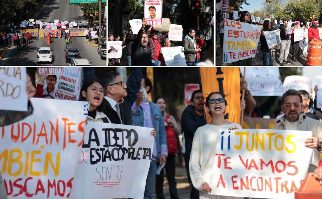 Estudiantes y profesores de Ibero Puebla protestaron por desaparición del académico Leonardo Escobar | Foto: EsImagen