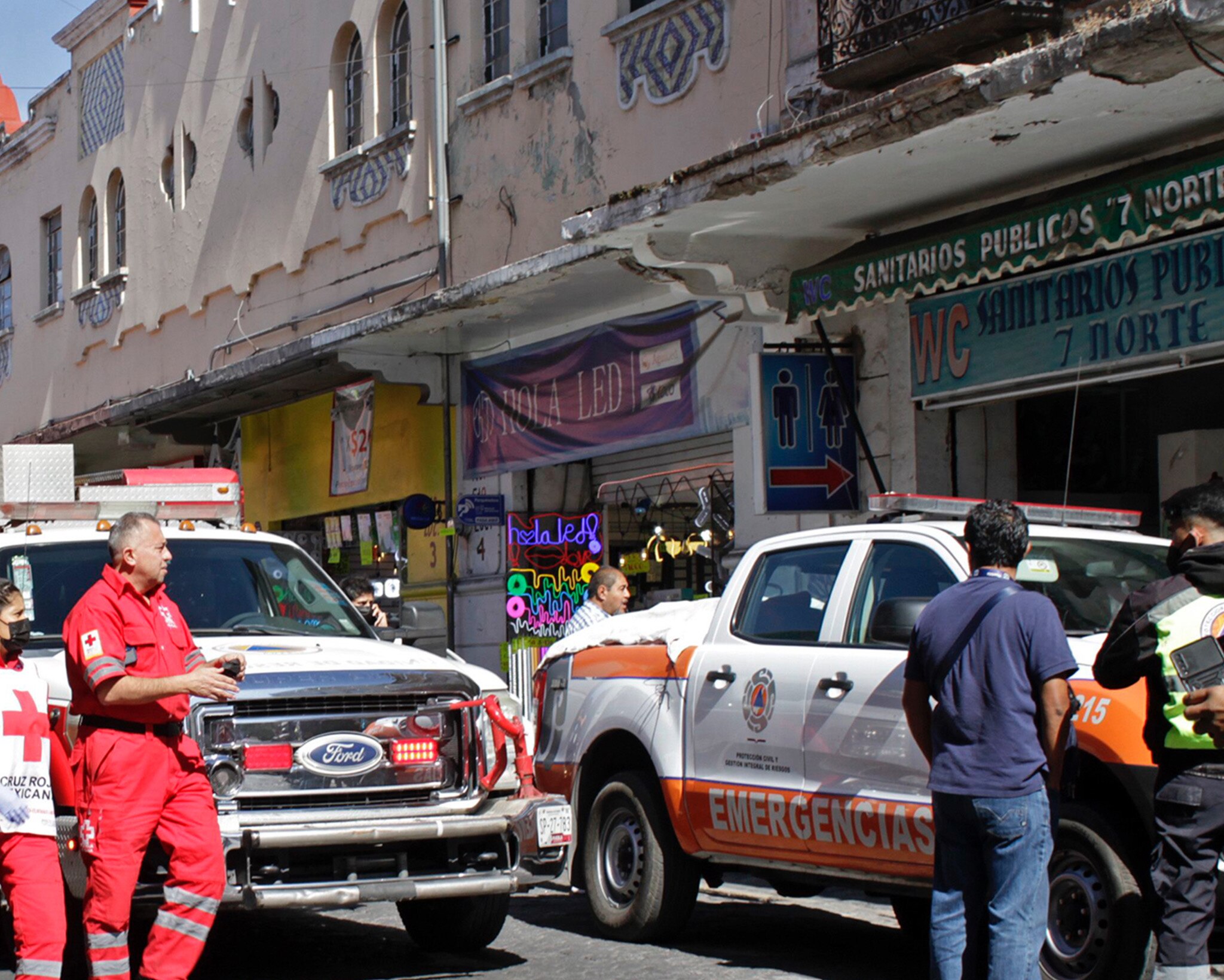 Este martes 24 de enero se derrumbó el techo de una casona ubicada en la calle 7 Norte | Foto: Redes Sociales
