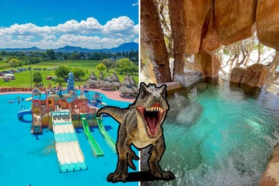 Así es el balneario jurásico de dinosaurios por menos de 200 pesos