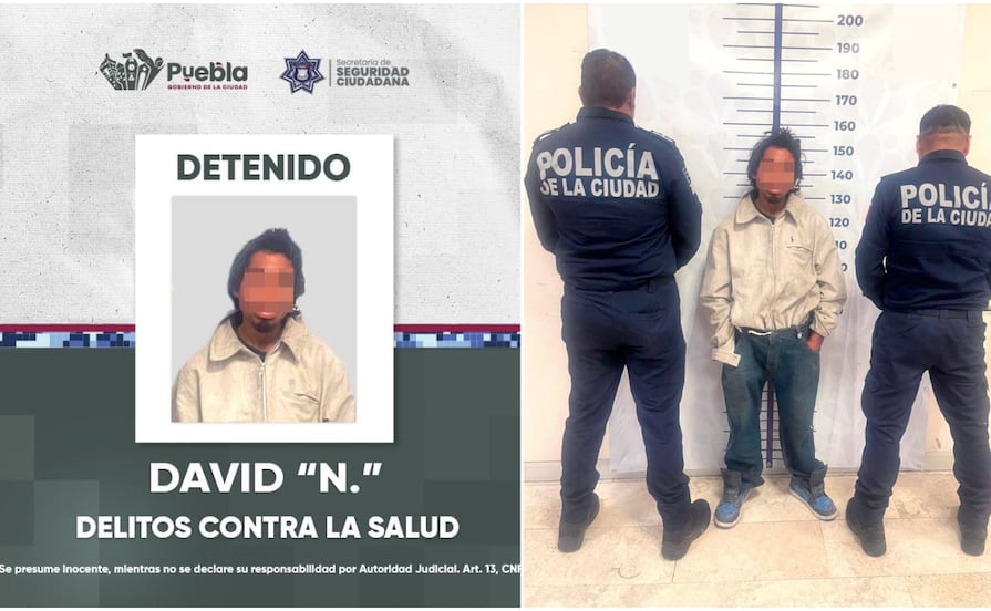 Detienen al presunto responsable de quemar la puerta de la Catedral de Puebla