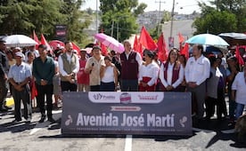 Entrega Pepe Chedraui rehabilitación vial en la colonia Fraternidad Antorchista