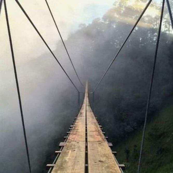 Facebook Dónde ir en Puebla 

Este puente colgante de Tlatlauquitepec es todo un reto para los aventureros