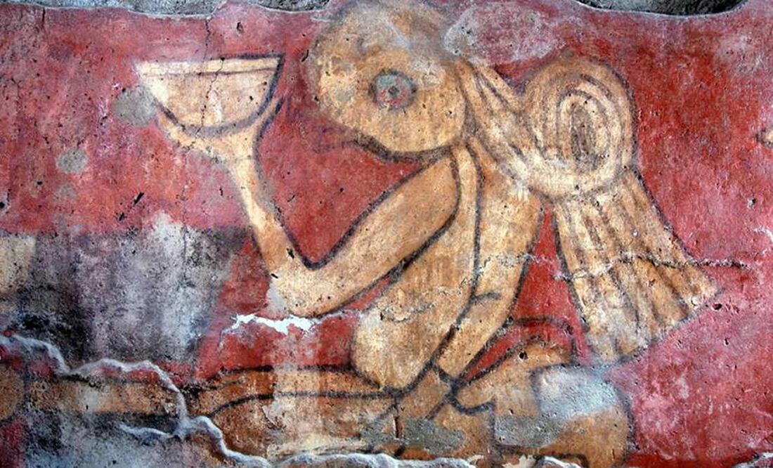 Los Bebedores es un mural con mil 800 años de antigüedad. Foto: INAH