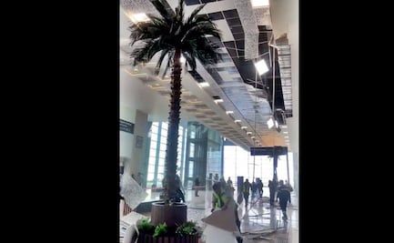 VIDEO: Cae plafón del AIFA; aeropuerto dice que no hay heridos