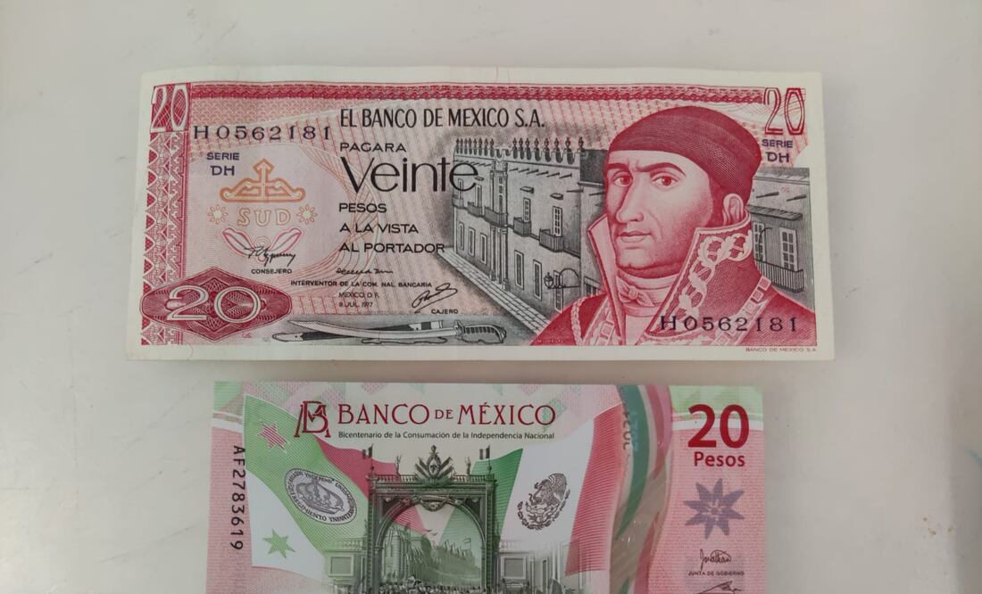 El billete de 20 pesos con la imagen de Morelos salió a la circulación en 1973. Foto: Especial EL UNIVERSAL PUEBLA